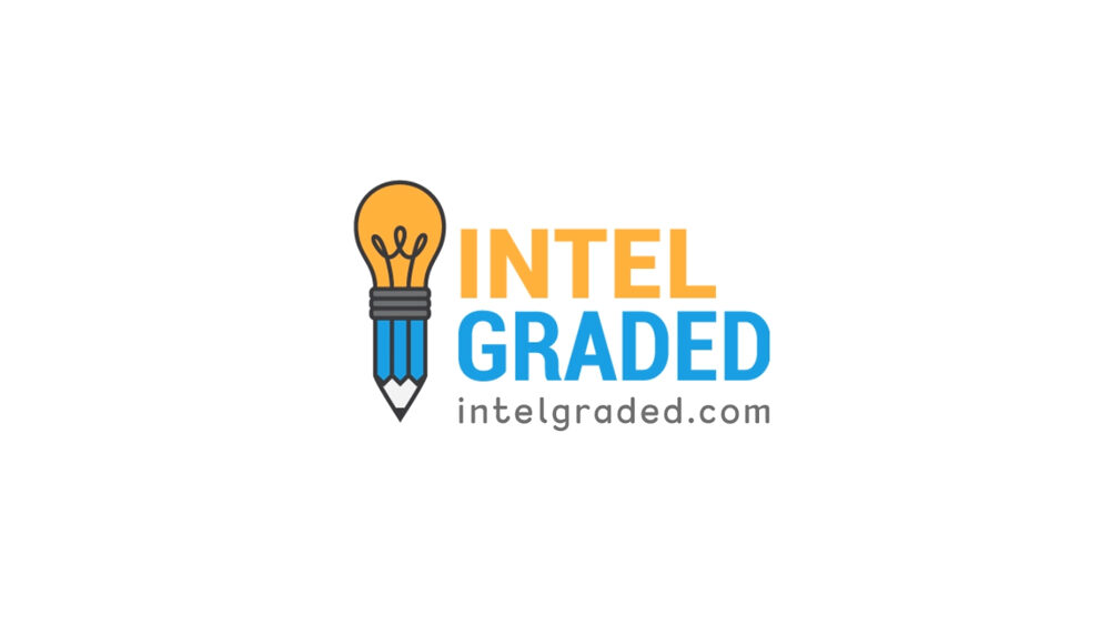 IntelGraded's logo and website url.