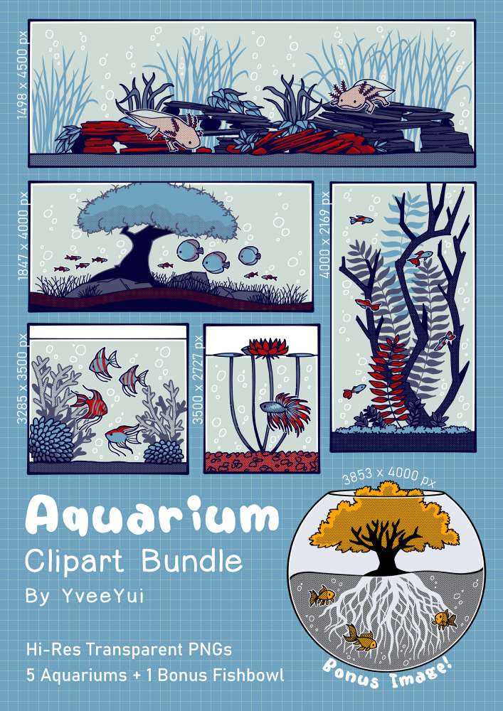Aquarium Clipart Bundle