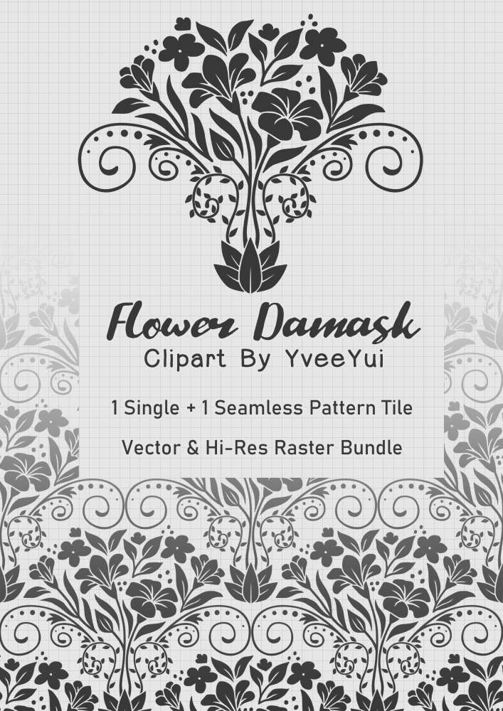 Flower Damask Clipart