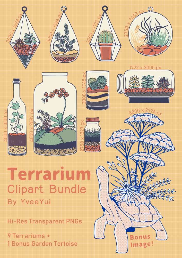 Terrarium Clipart Bundle